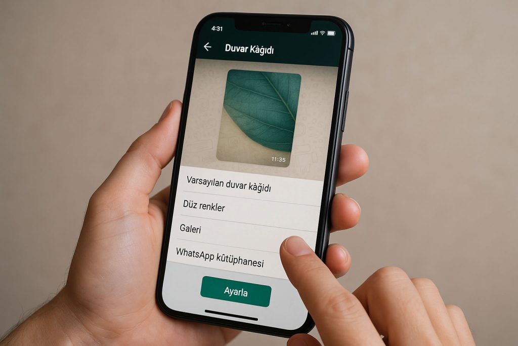 Whatsapp Duvar Kağıdı Değiştirme İşlemi