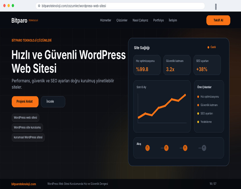 bitparoteknoloji.com: WordPress Web Sitesi Kurulumunda Hız ve Güvenlik Dengesi